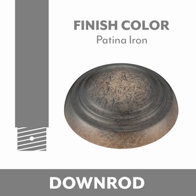 Ceiling Fan Downrod Patina Iron whisper-quiet fans for bedrooms and offices