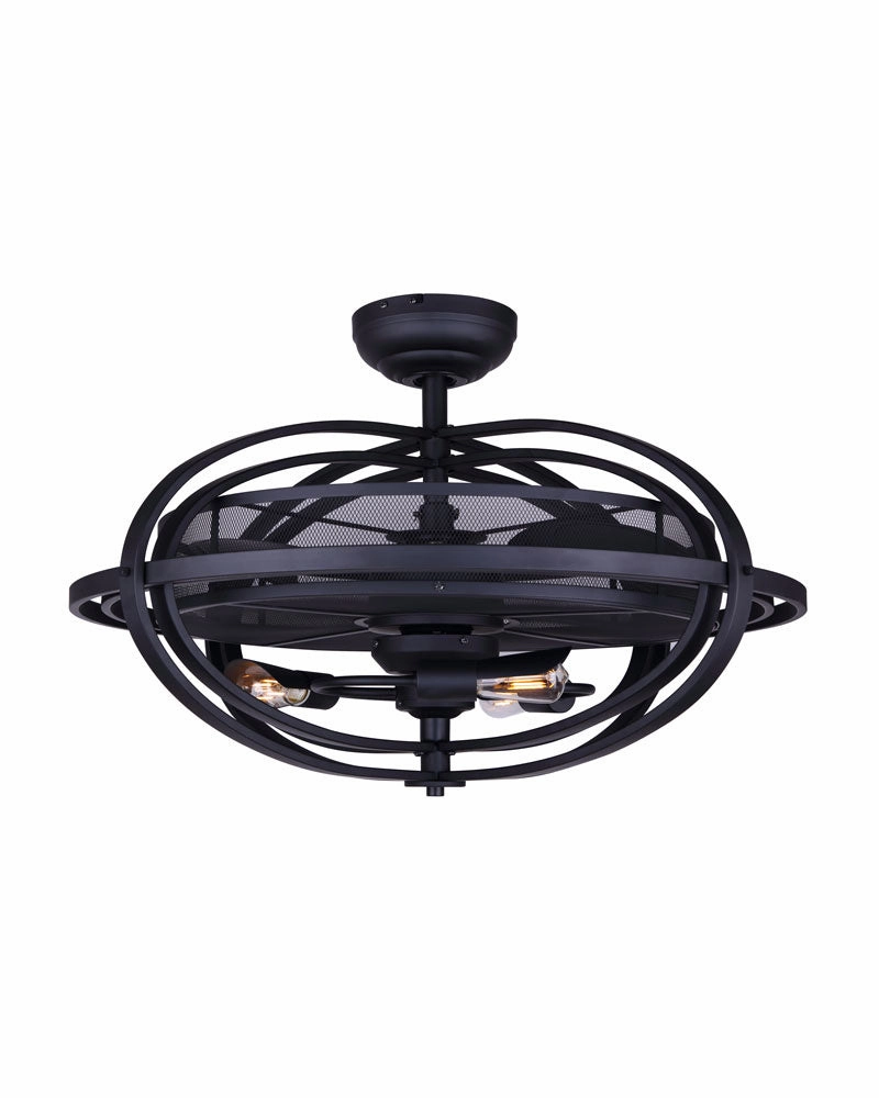 Cf24Cyr3Bk 24"Ceiling Fan Matte Black oscillating medium fans with strong airflow