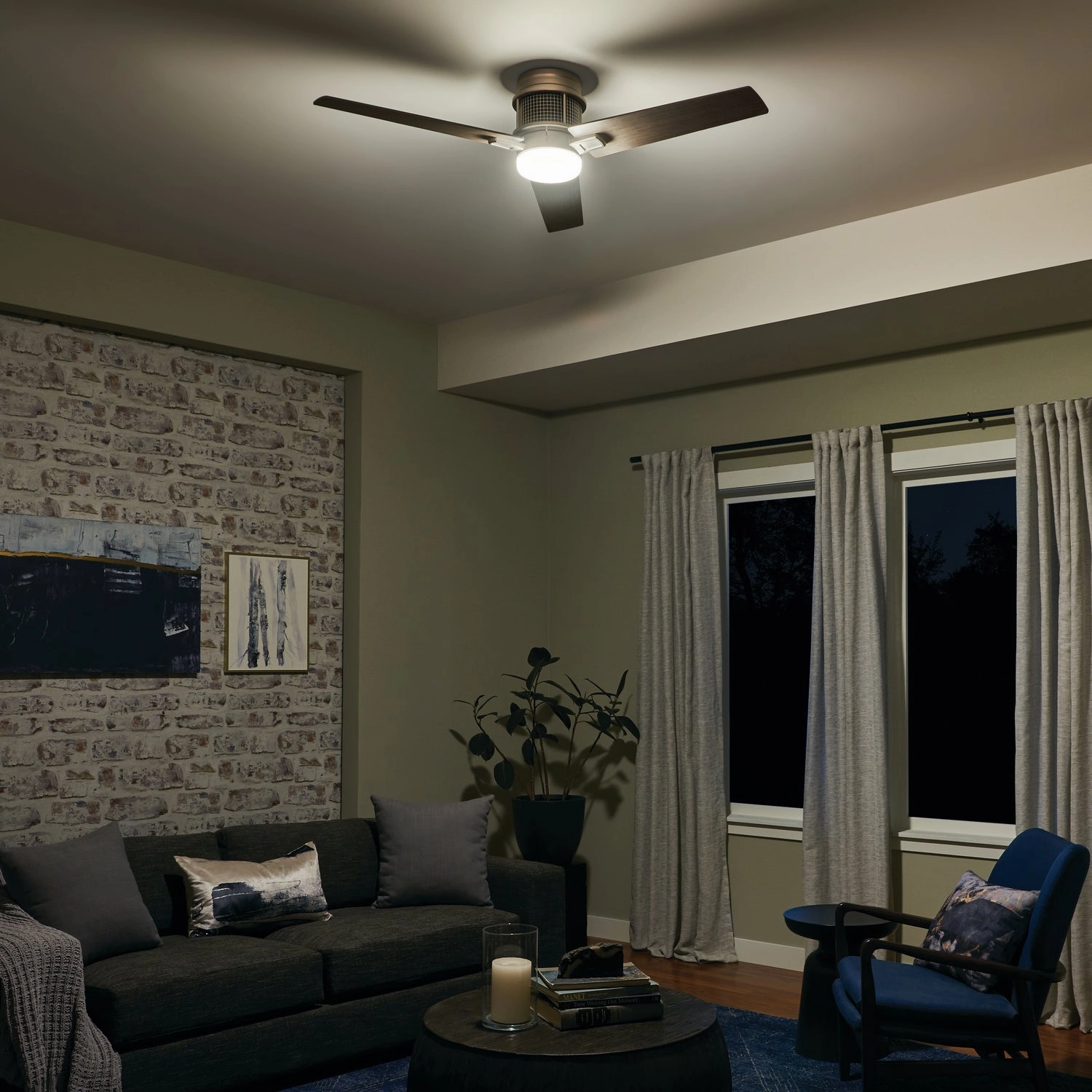 Chiara 52"Ceiling Fan Brushed Nickel