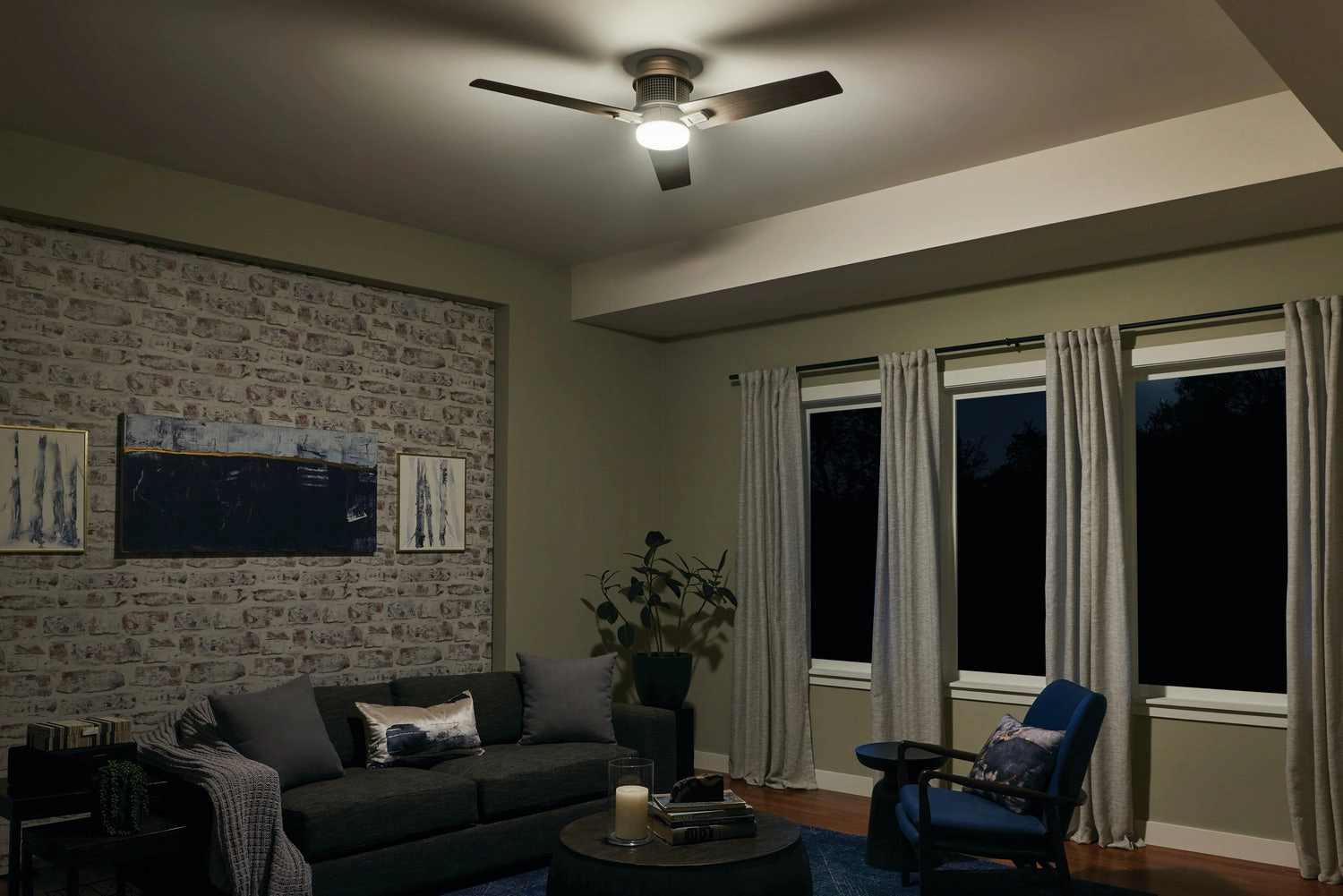 Chiara 52"Ceiling Fan Brushed Nickel