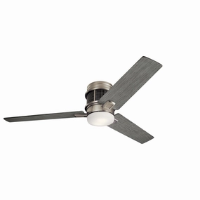Chiara 52"Ceiling Fan Brushed Nickel hugger fans for rooms with low ceilings