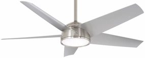 Chubby 58"Outdoor Ceiling Fan Brushed Nickel weatherproof fans for outdoor environments