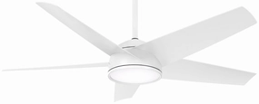 Chubby 58"Outdoor Ceiling Fan Flat White weatherproof fans for outdoor environments