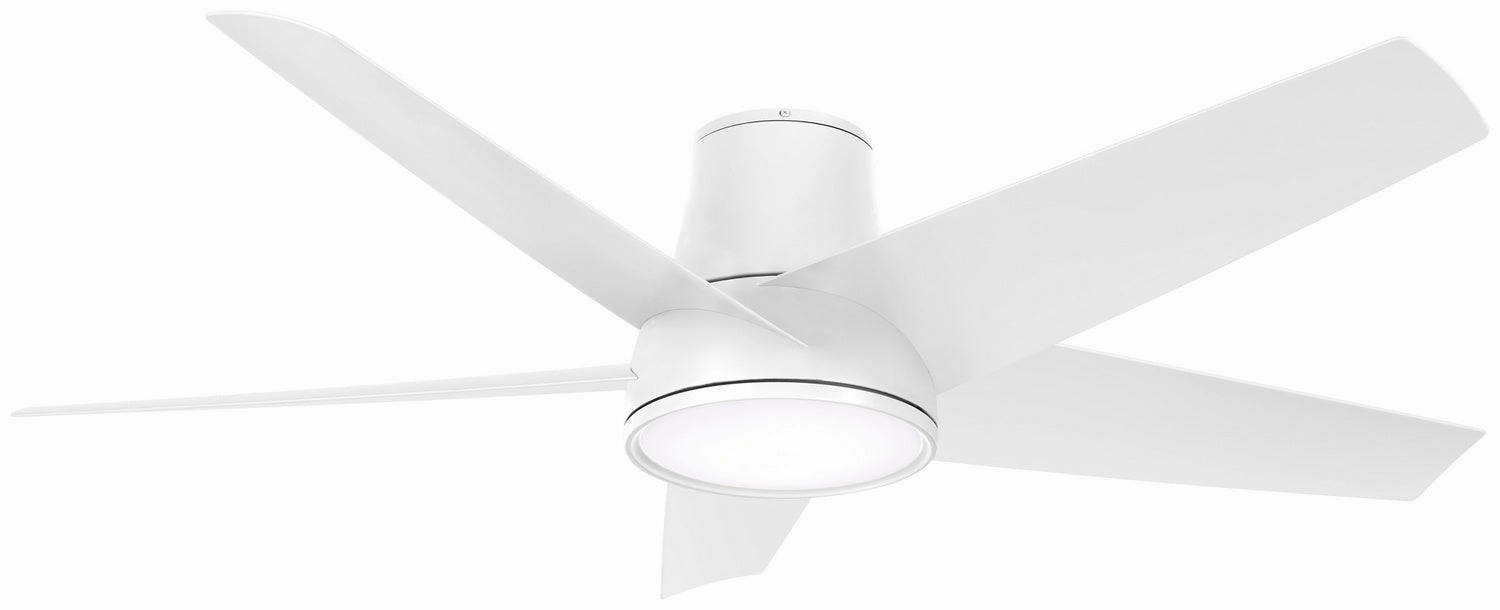 Chubby Ii 58"Outdoor Ceiling Fan Flat White space-saving huggers with modern style