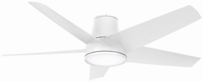 Chubby Ii 58"Outdoor Ceiling Fan Flat White space-saving huggers with modern style