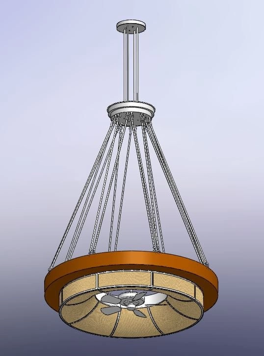 Cilindro Ventura 16 Light Chandel-Air stylish medium fans for contemporary homes