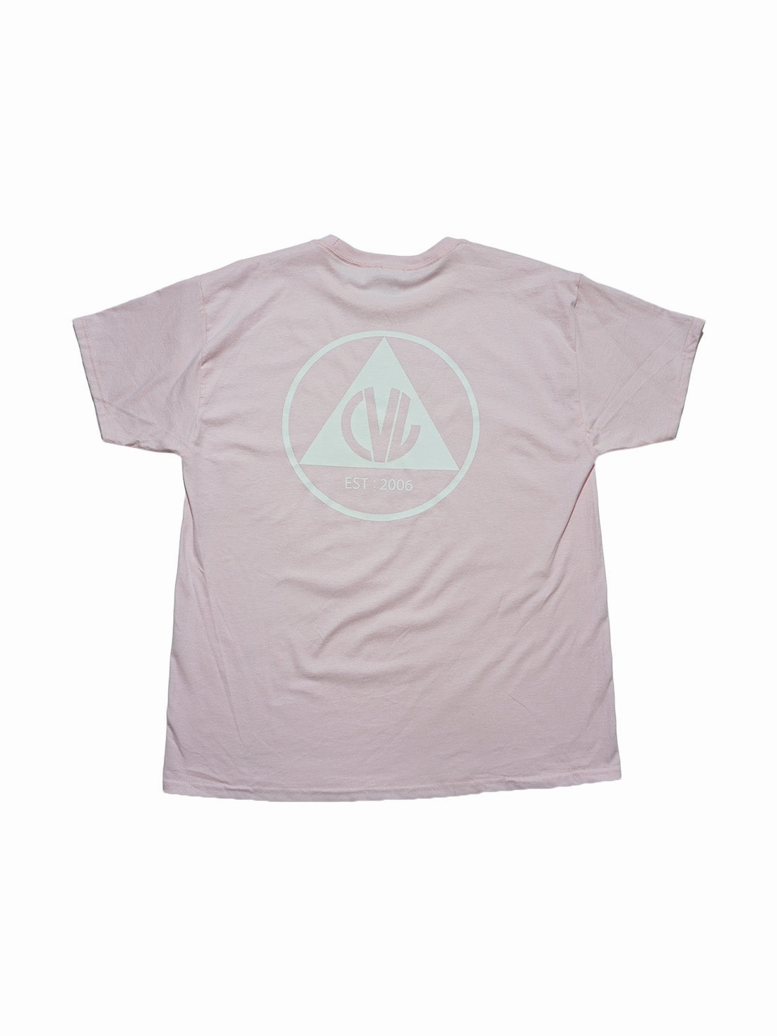 Civil Defense SS Tee - Pale Pink / White