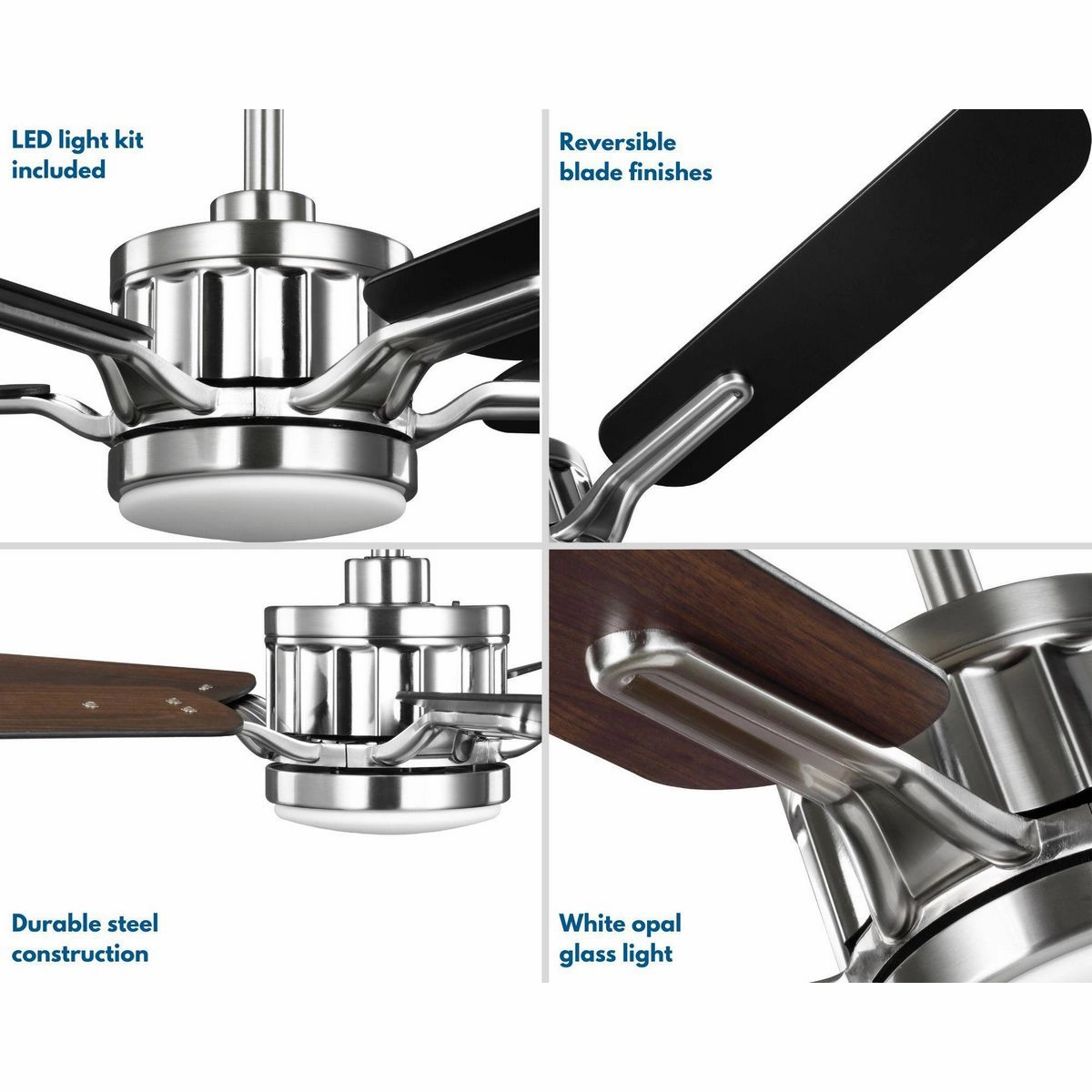 Claret 54"Ceiling Fan Brushed Nickel