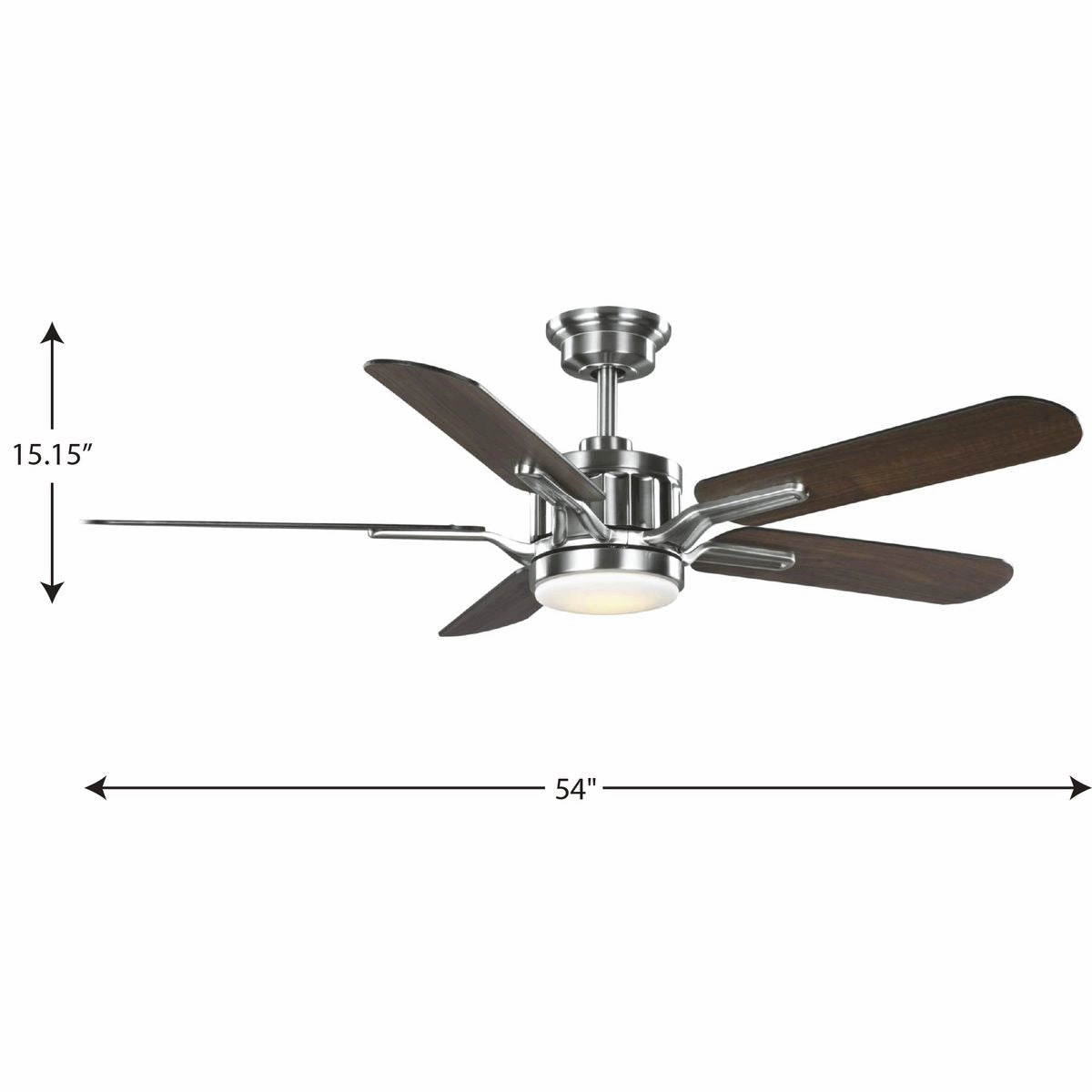 Claret 54"Ceiling Fan Brushed Nickel