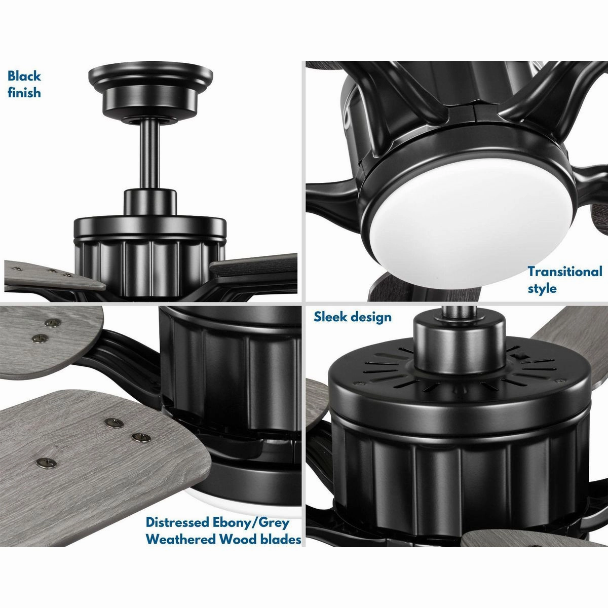 Claret 54"Ceiling Fan Matte Black