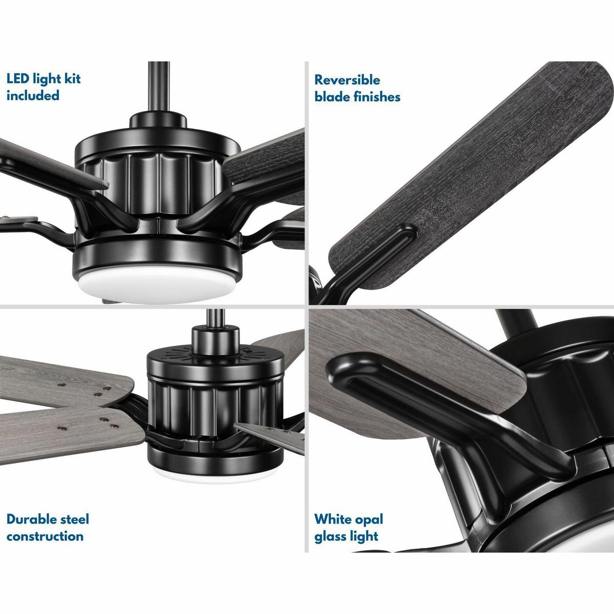 Claret 54"Ceiling Fan Matte Black