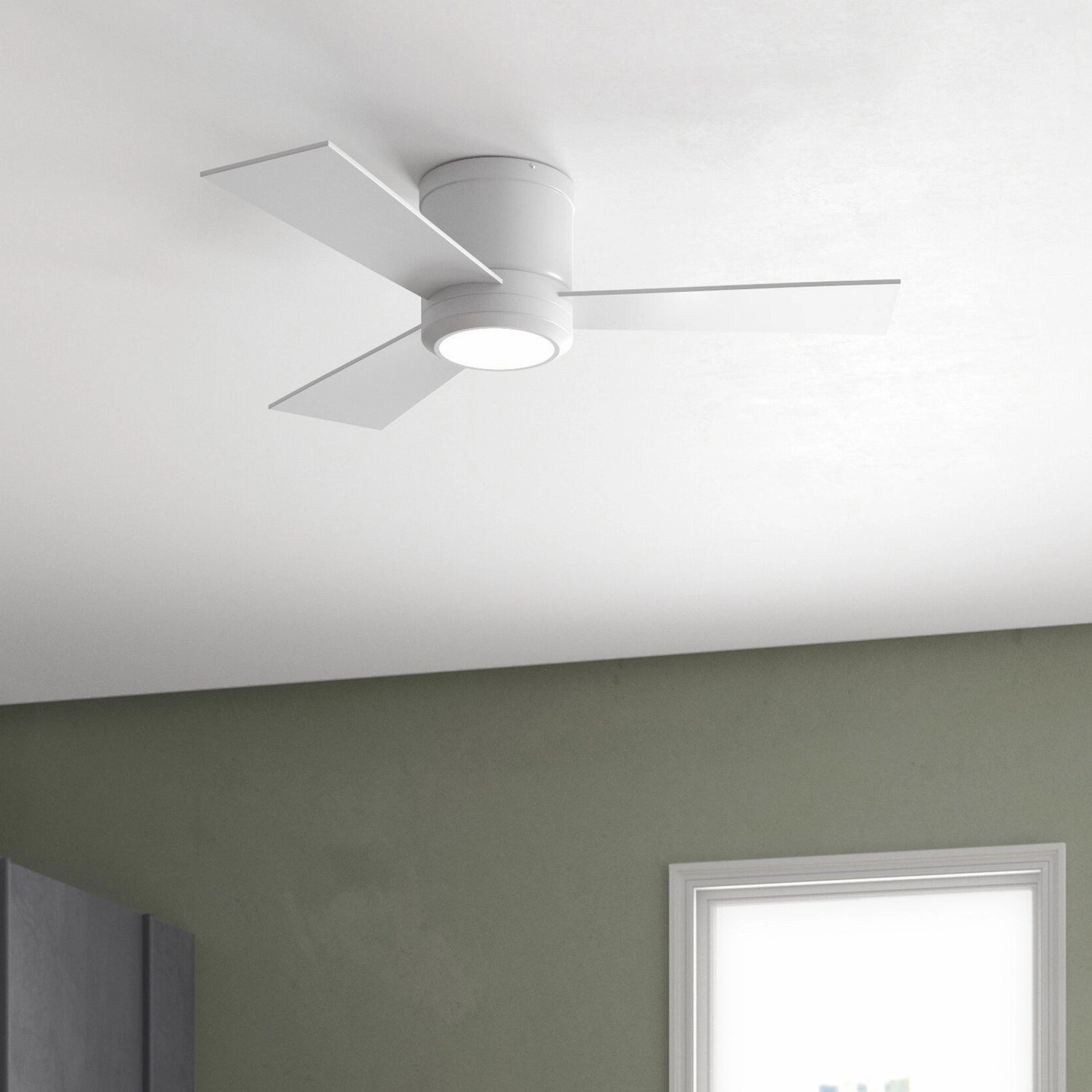 Clarity 42" Ceiling Fan Brushed Steel