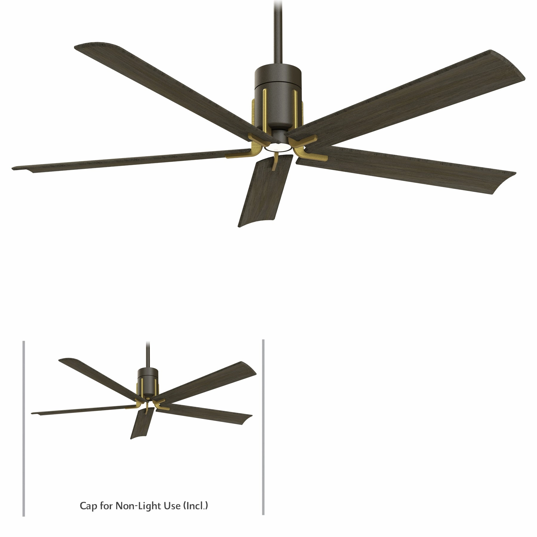 Clean 60"Ceiling Fan Oil Rubbed Bronze/Toned Brass