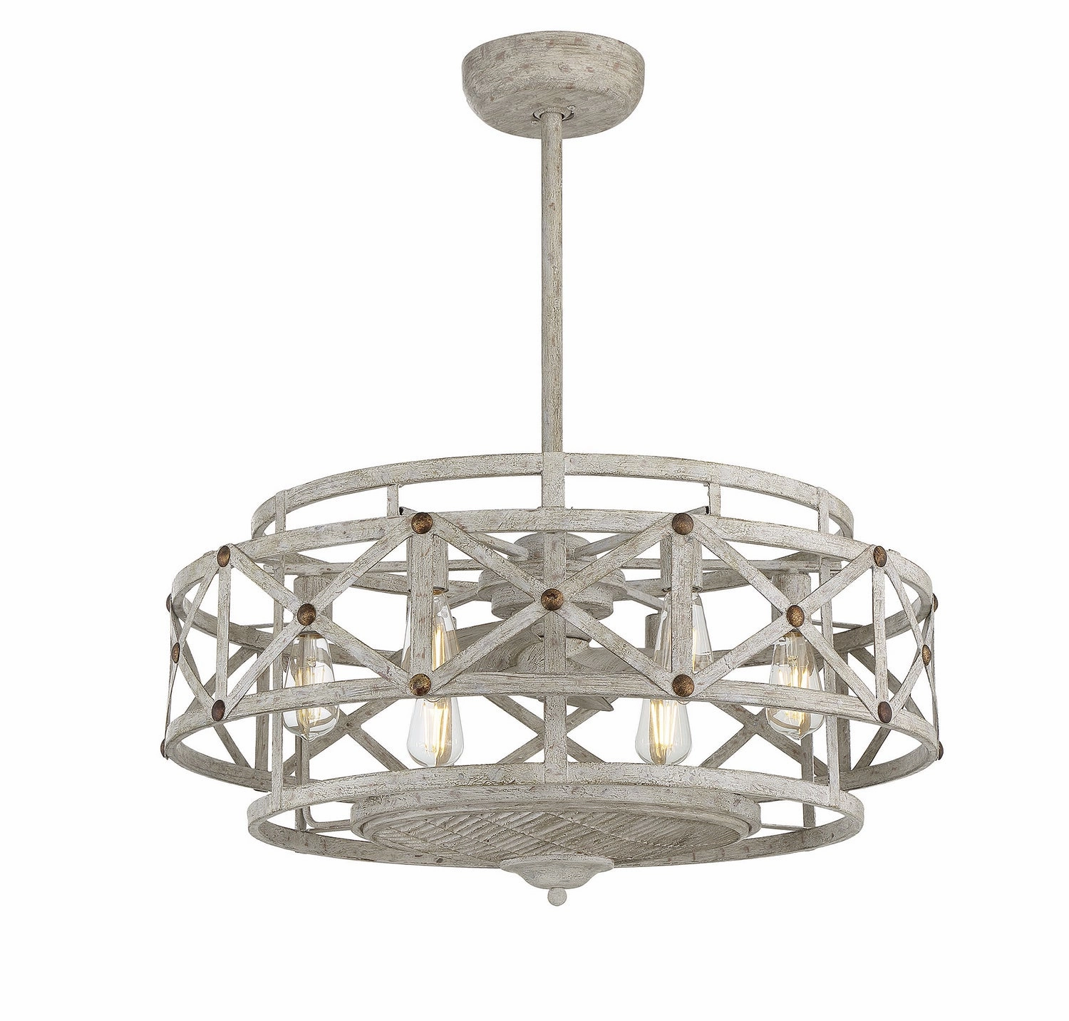 Colonade Six Light Fan D'lier Provence with Gold sleek design electric fans for modern homes