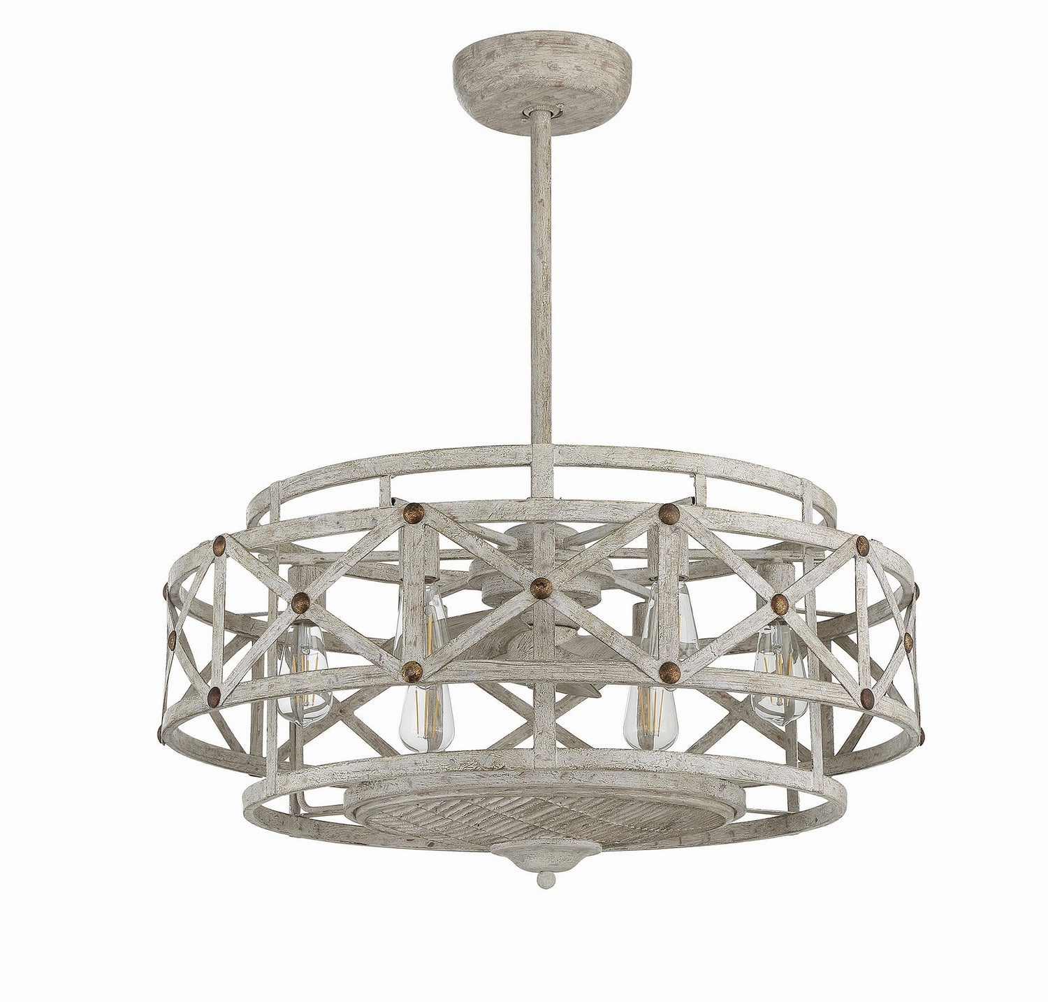 Colonade Six Light Fan D'lier Provence with Gold