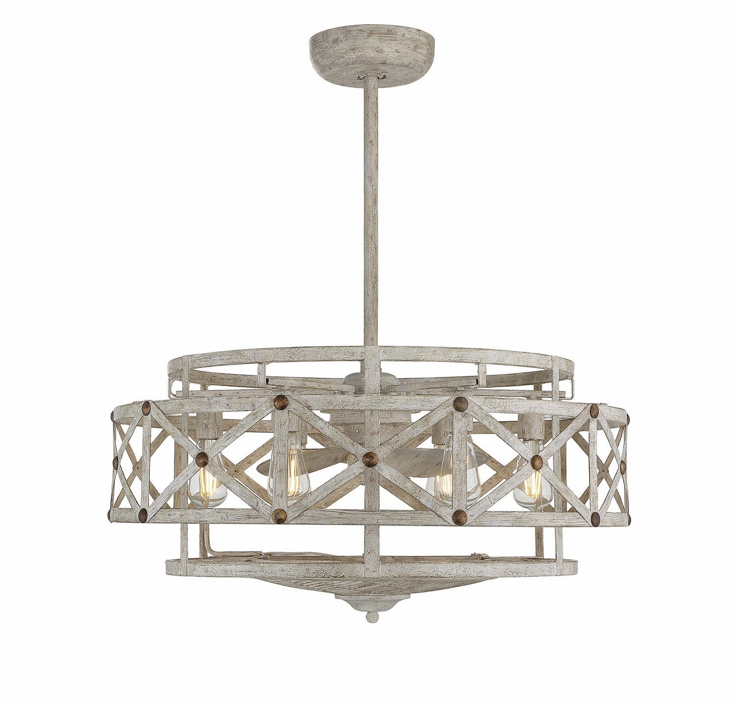 Colonade Six Light Fan D'lier Provence with Gold