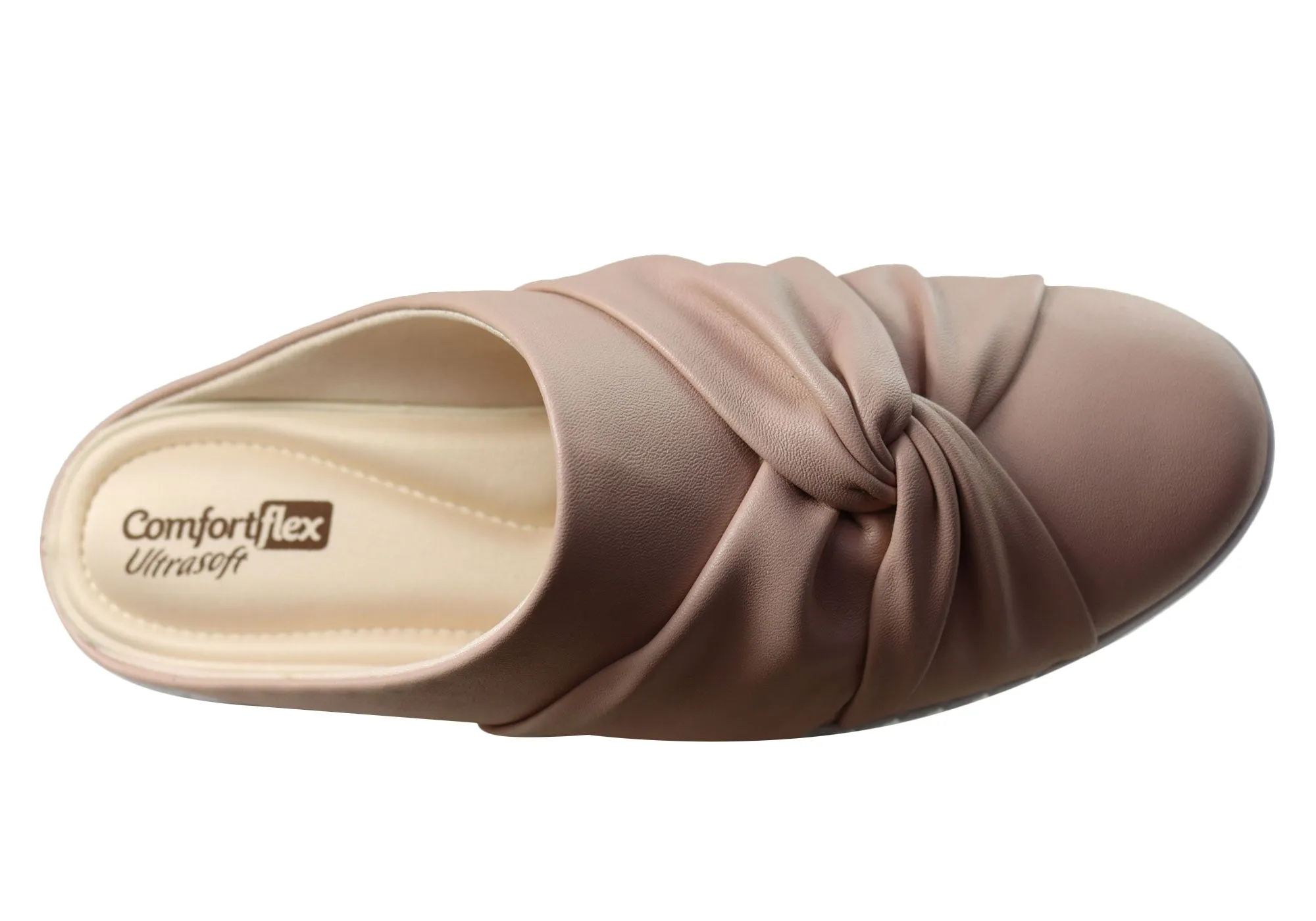 Comfortflex Mandy Womens Comfortable Closed Toe Open Back Mules Comfortflex Shoes