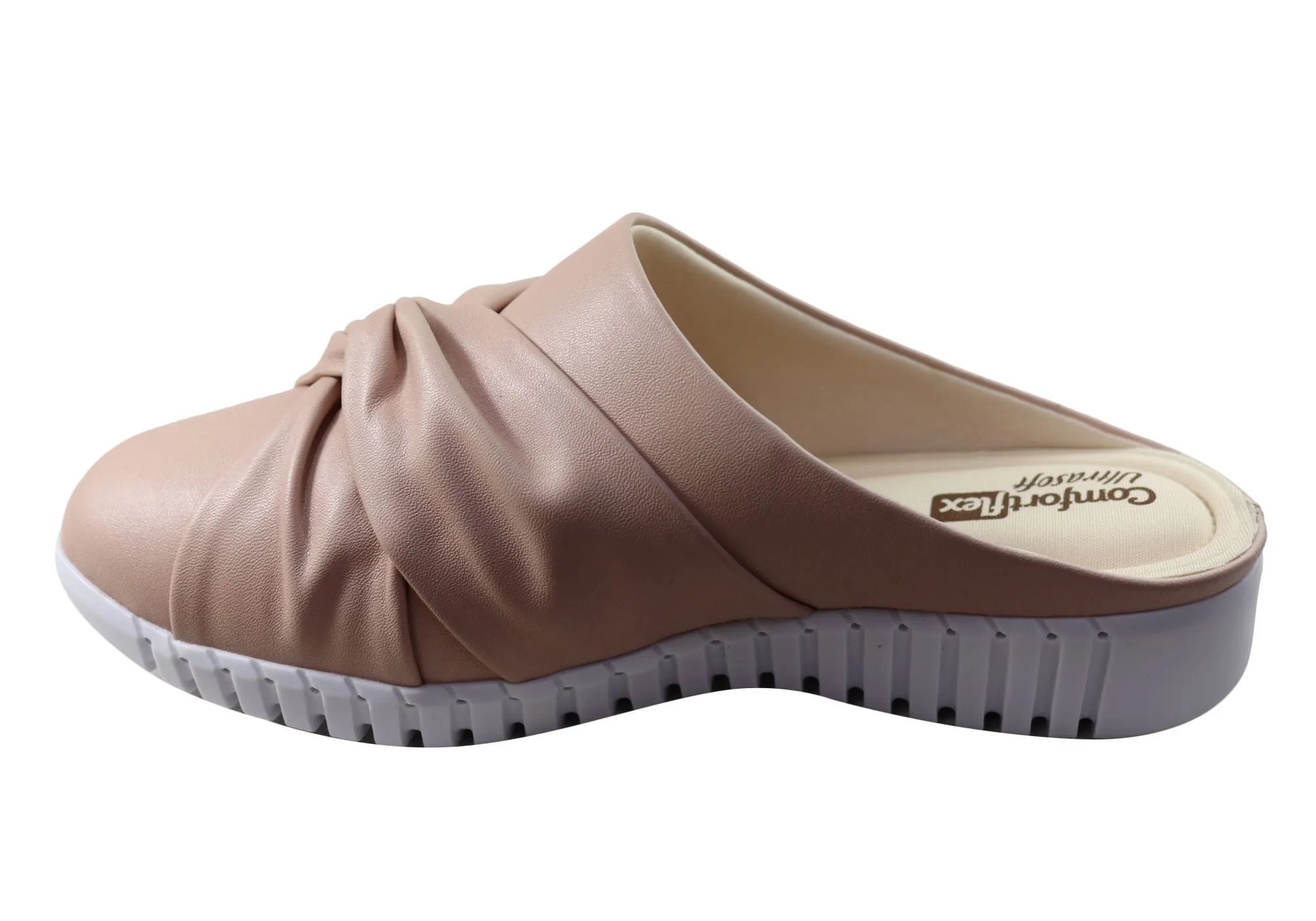 Comfortflex Mandy Womens Comfortable Closed Toe Open Back Mules Comfortflex Shoes