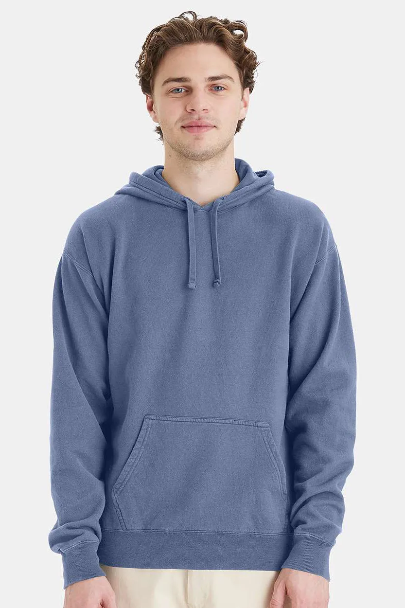 ComfortWash By Hanes Mens Hooded Sweatshirt Hoodie w/ Pouch Pocket - Saltwater Blue  Buy at Clothing Comfortwash-By-Hanes