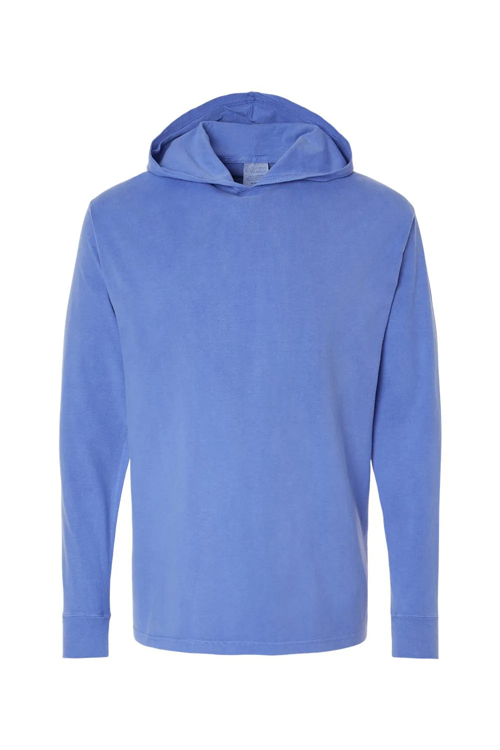 ComfortWash By Hanes Mens Jersey Long Sleeve Hooded T-Shirt Hoodie - Deep Forte Blue  Buy at Clothing Comfortwash-By-Hanes