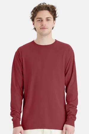 ComfortWash By Hanes Mens Long Sleeve Crewneck T-Shirt - Cayenne Red  Buy at Clothing Comfortwash-By-Hanes