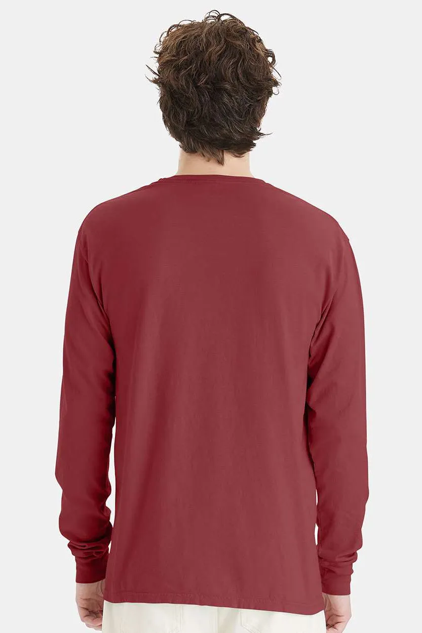 ComfortWash By Hanes Mens Long Sleeve Crewneck T-Shirt - Cayenne Red  Buy at Clothing Comfortwash-By-Hanes