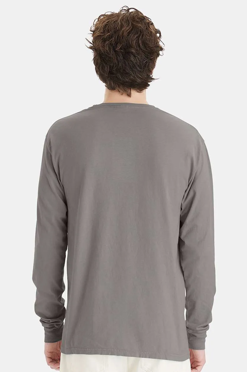 ComfortWash By Hanes Mens Long Sleeve Crewneck T-Shirt - Concrete Grey  Buy at Clothing Comfortwash-By-Hanes