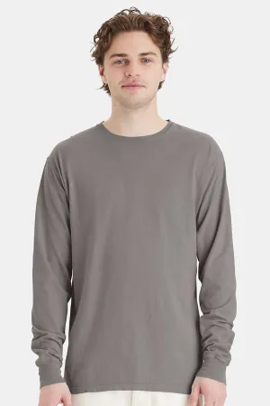 ComfortWash By Hanes Mens Long Sleeve Crewneck T-Shirt - Concrete Grey  Buy at Clothing Comfortwash-By-Hanes