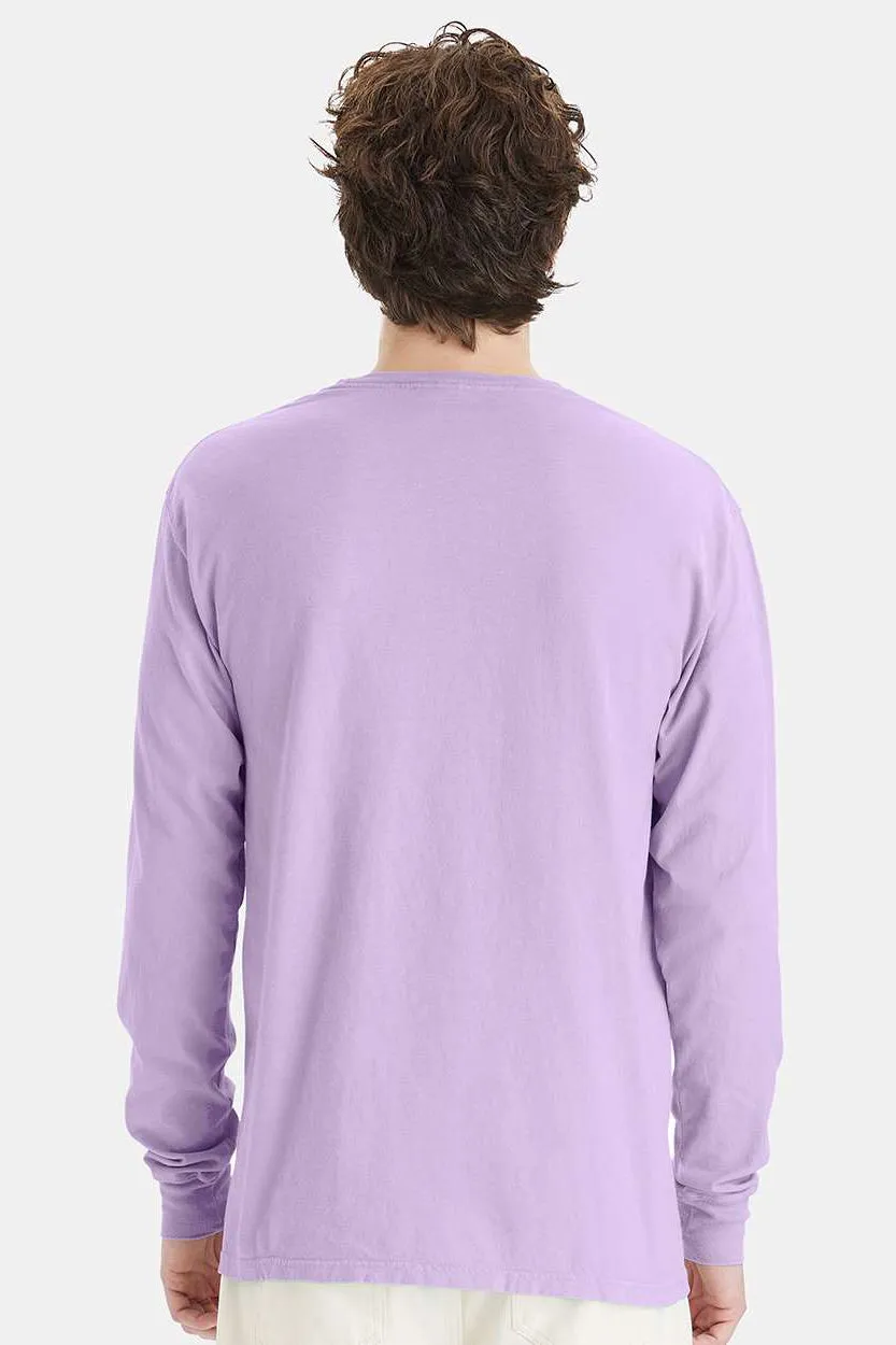 ComfortWash By Hanes Mens Long Sleeve Crewneck T-Shirt - Future Lavender Purple  Buy at Clothing Comfortwash-By-Hanes