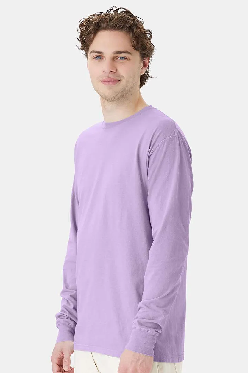 ComfortWash By Hanes Mens Long Sleeve Crewneck T-Shirt - Future Lavender Purple  Buy at Clothing Comfortwash-By-Hanes