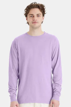 ComfortWash By Hanes Mens Long Sleeve Crewneck T-Shirt - Future Lavender Purple  Buy at Clothing Comfortwash-By-Hanes