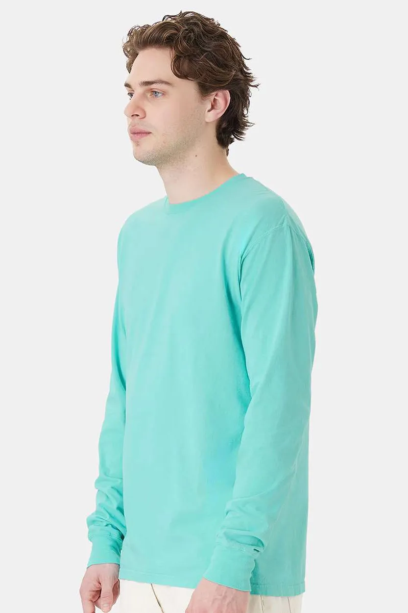 ComfortWash By Hanes Mens Long Sleeve Crewneck T-Shirt - Mint Green  Buy at Clothing Comfortwash-By-Hanes