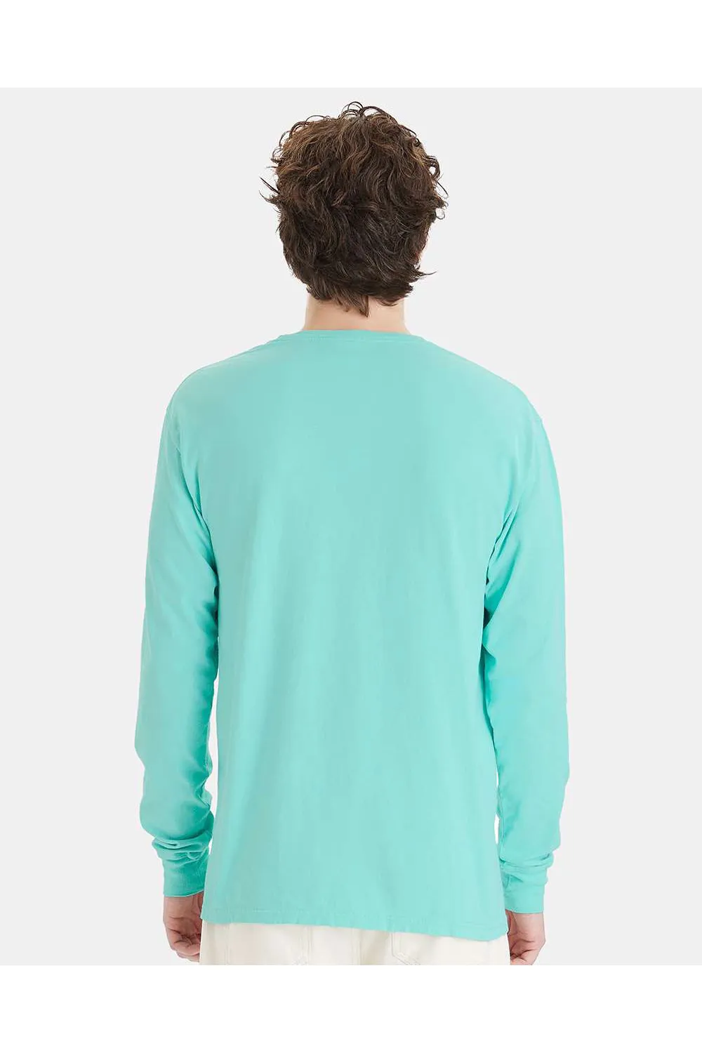 ComfortWash By Hanes Mens Long Sleeve Crewneck T-Shirt - Mint Green  Buy at Clothing Comfortwash-By-Hanes