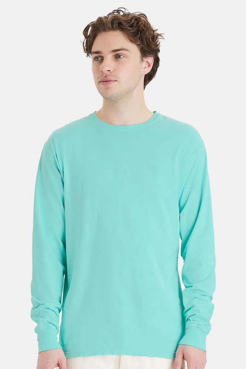 ComfortWash By Hanes Mens Long Sleeve Crewneck T-Shirt - Mint Green  Buy at Clothing Comfortwash-By-Hanes