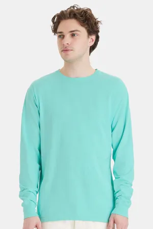 ComfortWash By Hanes Mens Long Sleeve Crewneck T-Shirt - Mint Green  Buy at Clothing Comfortwash-By-Hanes