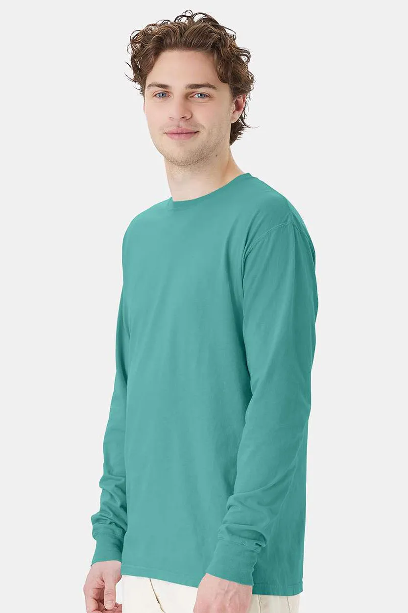 ComfortWash By Hanes Mens Long Sleeve Crewneck T-Shirt - Spanish Moss Green  Buy at Clothing Comfortwash-By-Hanes