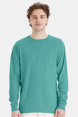 ComfortWash By Hanes Mens Long Sleeve Crewneck T-Shirt - Spanish Moss Green  Buy at Clothing Comfortwash-By-Hanes