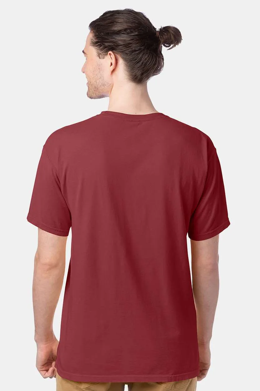 ComfortWash By Hanes Mens Short Sleeve Crewneck T-Shirt - Cayenne Red  Buy at Clothing Comfortwash-By-Hanes
