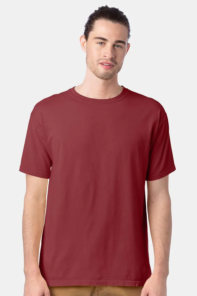ComfortWash By Hanes Mens Short Sleeve Crewneck T-Shirt - Cayenne Red  Buy at Clothing Comfortwash-By-Hanes
