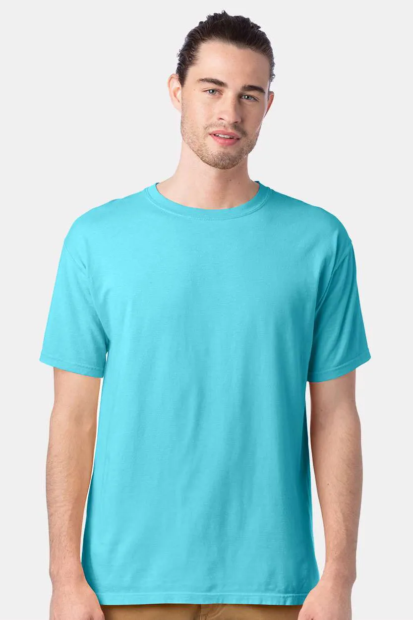 ComfortWash By Hanes Mens Short Sleeve Crewneck T-Shirt - Freshwater Blue  Buy at Clothing Comfortwash-By-Hanes