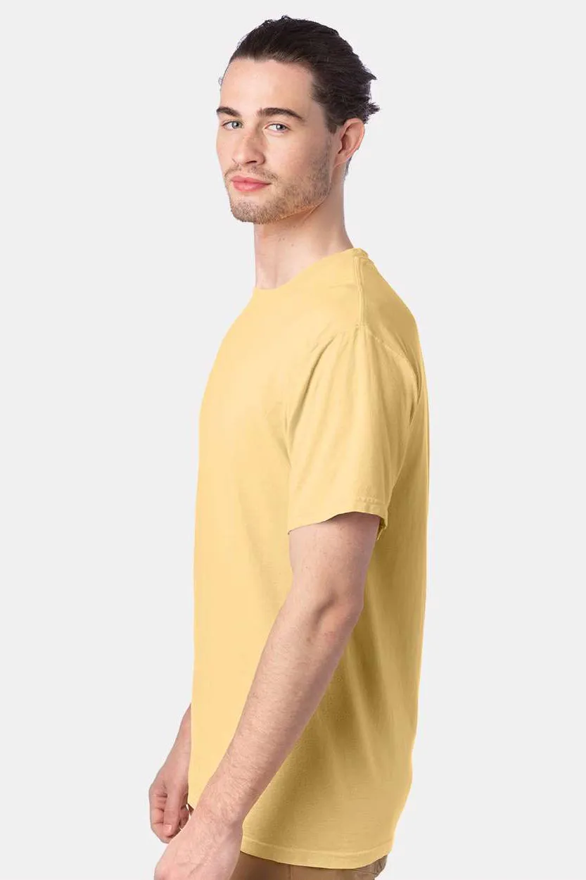 ComfortWash By Hanes Mens Short Sleeve Crewneck T-Shirt - Summer Squash Yellow  Buy at Clothing Comfortwash-By-Hanes
