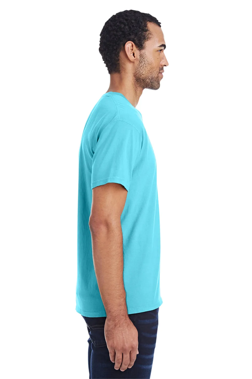 ComfortWash By Hanes Mens Short Sleeve Crewneck T-Shirt w/ Pocket - Freshwater Blue  Buy at Clothing Comfortwash-By-Hanes