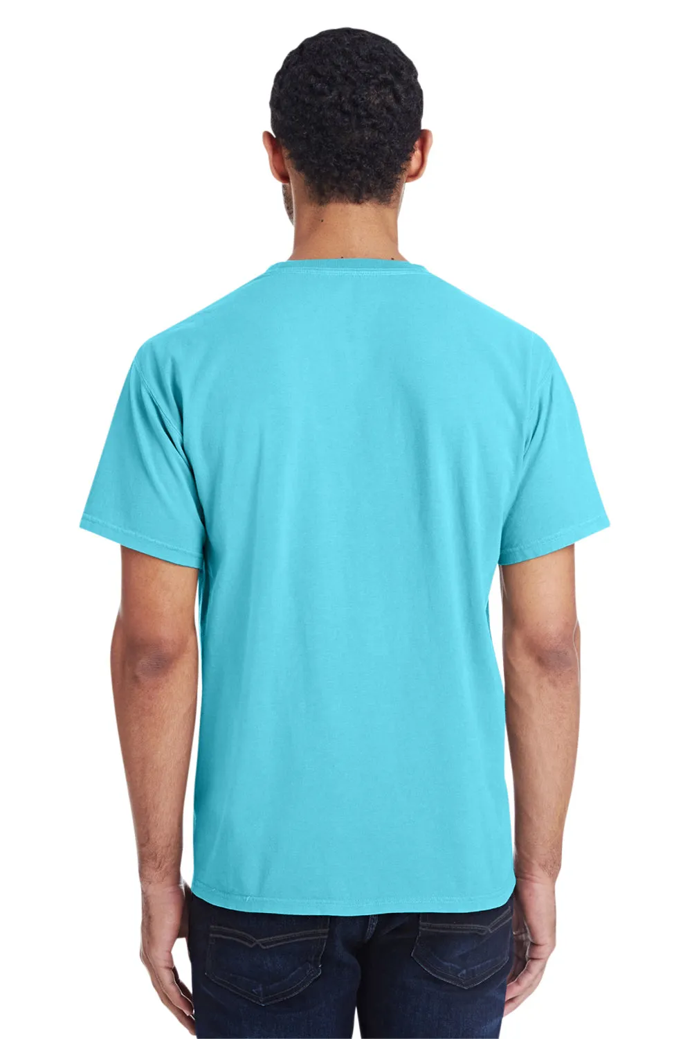 ComfortWash By Hanes Mens Short Sleeve Crewneck T-Shirt w/ Pocket - Freshwater Blue  Buy at Clothing Comfortwash-By-Hanes