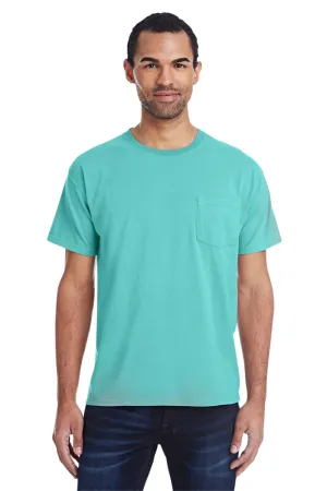 ComfortWash By Hanes Mens Short Sleeve Crewneck T-Shirt w/ Pocket - Mint Green  Buy at Clothing Comfortwash-By-Hanes
