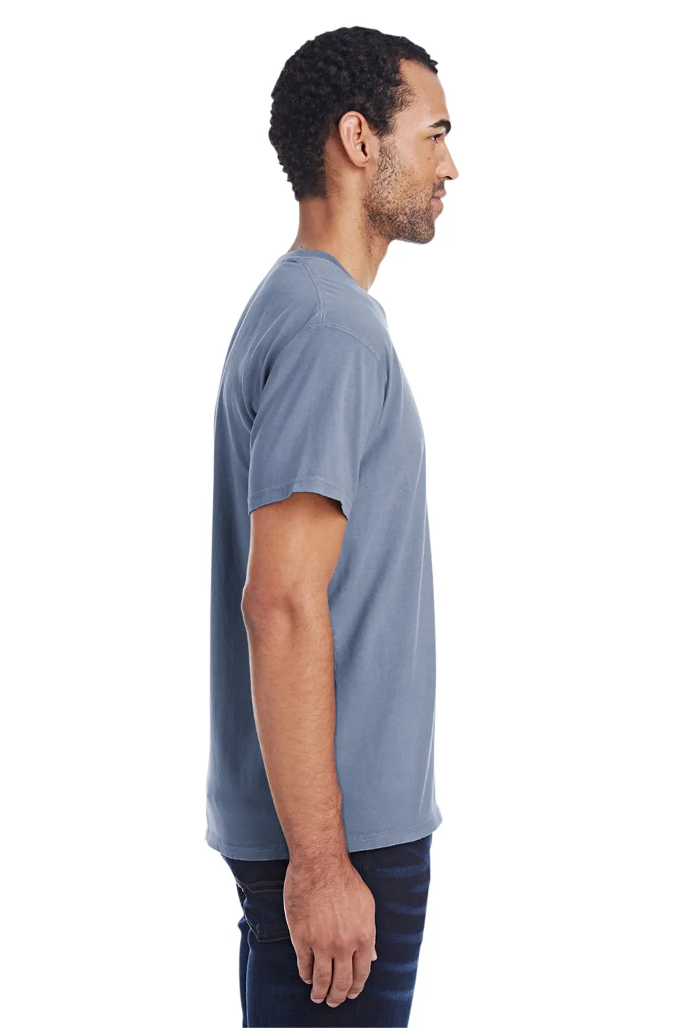ComfortWash By Hanes Mens Short Sleeve Crewneck T-Shirt w/ Pocket - Saltwater Blue  Buy at Clothing Comfortwash-By-Hanes