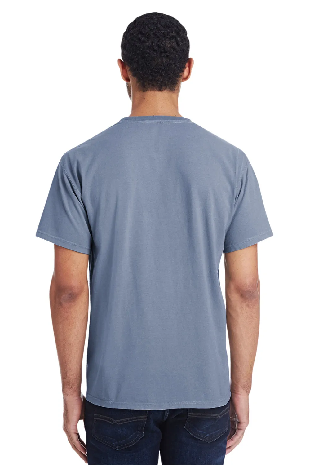 ComfortWash By Hanes Mens Short Sleeve Crewneck T-Shirt w/ Pocket - Saltwater Blue  Buy at Clothing Comfortwash-By-Hanes