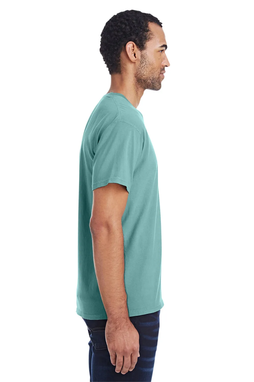 ComfortWash By Hanes Mens Short Sleeve Crewneck T-Shirt w/ Pocket - Spanish Moss Green  Buy at Clothing Comfortwash-By-Hanes