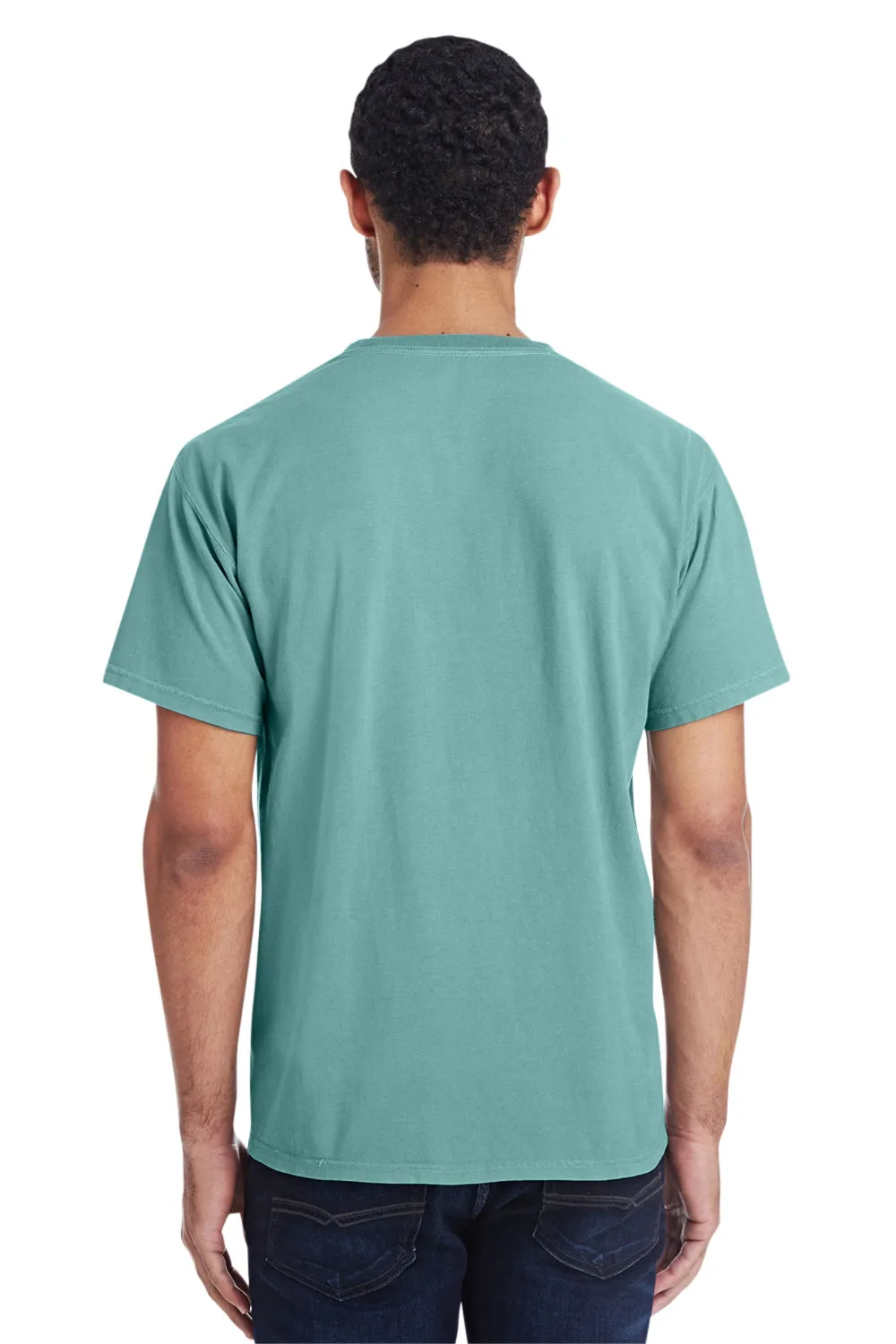 ComfortWash By Hanes Mens Short Sleeve Crewneck T-Shirt w/ Pocket - Spanish Moss Green  Buy at Clothing Comfortwash-By-Hanes