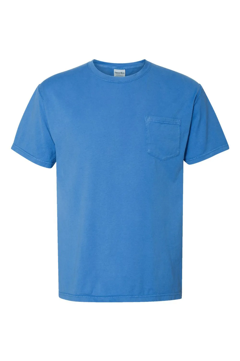 ComfortWash By Hanes Mens Short Sleeve Crewneck T-Shirt w/ Pocket - Summer Sky Blue  Buy at Clothing Comfortwash-By-Hanes