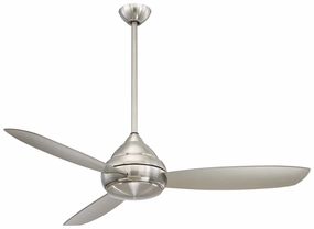 Concept L Wet 58" Led 58"Ceiling Fan Brushed Nickel Wet weatherproof fans for outdoor environments